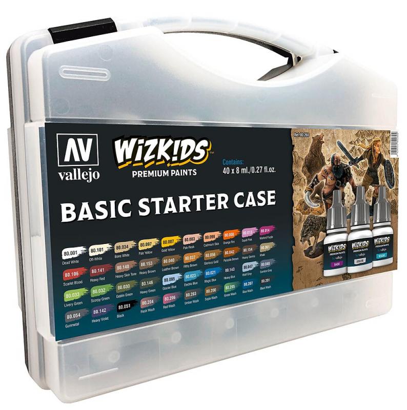 WizKids Basic Start-Set - Farb-Set 40 x 8 ml von Acrylicos Vallejo