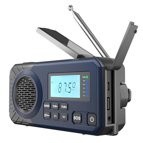 Acta Berg Kurbelradio | Notfallradio mit Kurbel & 5000 mAh Akku | Solar Radio mit Weltempfänger | Handkurbel Blackout Notfallausrüstung | Als Taschenlampe & Ladegerät, AM/FM/SW, mit USB, Blau Acta Berg Kurbelradio | Notfallradio mit Kurbel & 5000 mAh Akku | Solar Radio mit Weltempfänger | Handkurbel Blackout Notfallausrüstung | Als Taschenlampe & Ladegerät, AM/FM/SW, mit USB, Blau von Acta Berg