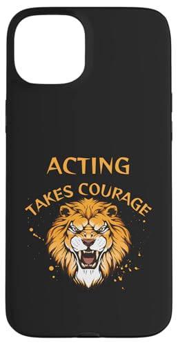 Schauspieldesign, Schauspielerei braucht Mut, Löwe Hülle für iPhone 15 Plus von Acting Stuff