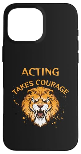 Schauspieldesign, Schauspielerei braucht Mut, Löwe Hülle für iPhone 16 Pro Max von Acting Stuff