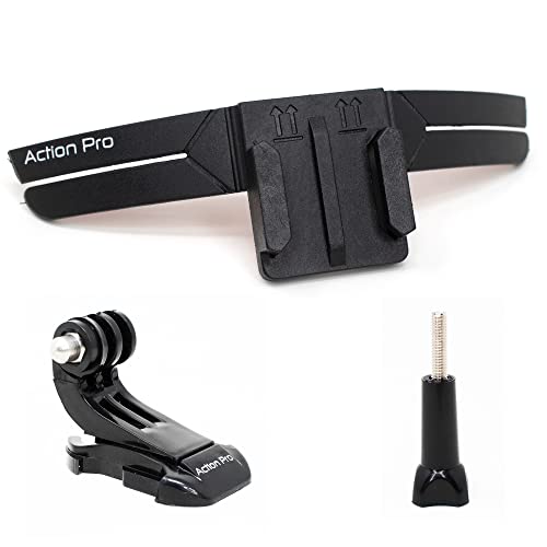 Action Pro™ Helm 3M Kinnhalterung Gurt kompatibel mit allen Smartphones GoPro Hero 12 11 10 9 8 7 6 5 4 SJCAM DJI Osmo und allen Action-Kameras, hergestellt in Indien von Action Pro