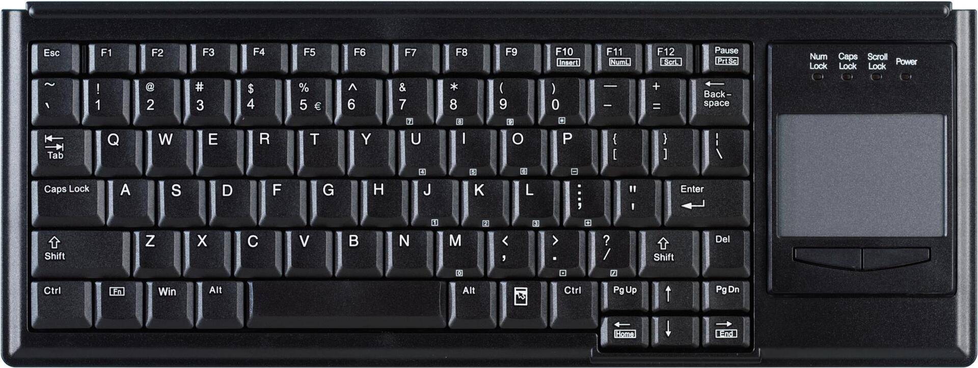 Active Key AK-4400-GU-B/CH - Soft-Druckpunkt - 83 Tasten (Touchpad) - schwarz - schweizerisch (AK-4400-GU-B/CH) von Active Key