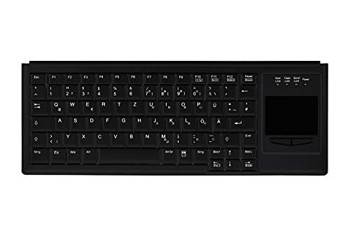 Active Key AK-4400-GU-B/GE Ultraflache Touchpad Tastatur, Industrie 4.0, USB Schwarz von Active Key