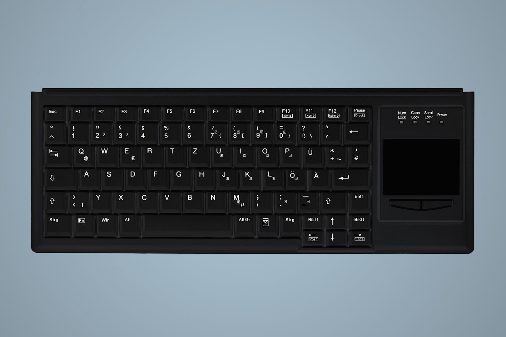 Active Key AK-4400-TP-B/US Tastatur USB + PS/2 QWERTY US Englisch Schwarz (AK-4400-TP-B/US) von Active Key