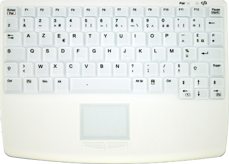 Active Key AK-4450-GFUVS - Tastatur - mit Touchpad - kabellos - 2,4 GHz - Deutsch - weiß (AK-4450-GFUVS-W/GE) von Active Key