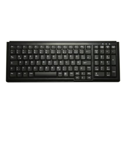 Active Key AK-7000-U-B/GE Ultraflache Tastatur, Industrie 4.0 mit NumPad, USB Schwarz von Active Key