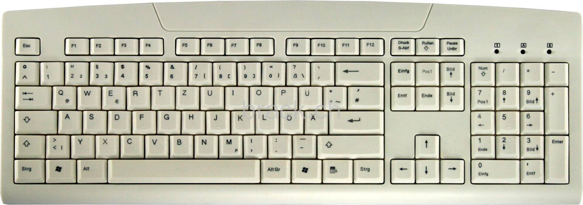 Active Key AK-8000-UV-W/CH Tastatur USB QWERTZ Schweiz Weiß (AK-8000-UV-W/CH) von Active Key