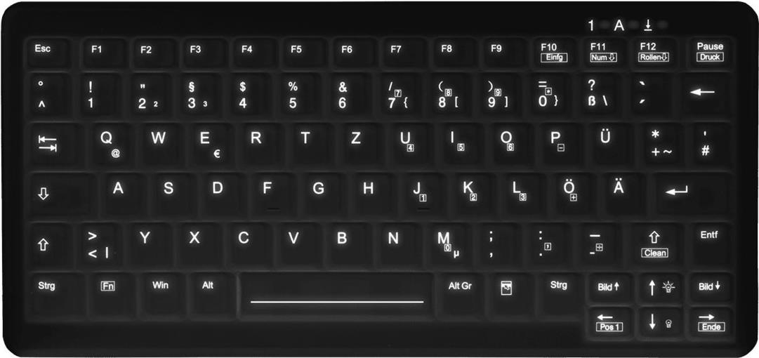 Active Key AK-C4110 Tastatur RF Wireless Deutsch Schwarz (AK-C4110F-FU1-B/GE) von Active Key