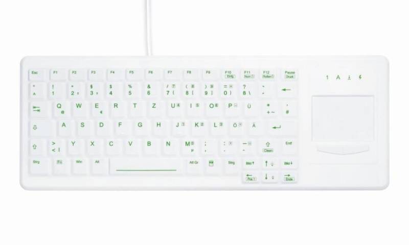 Active Key AK-C4400 Hygiene-Tastatur mit TouchPad - Deutsch - Weiß von Active Key