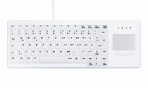 Active Key AK-C4400F-GUS-W/GE Hygiene Touchpad Tastatur Vollversiegelt, USB Weiß von Active Key