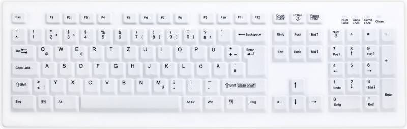 Active Key AK-C8100 Tastatur USB QWERTZ Schweiz Weiß (AK-C8100F-U1-W/CH) von Active Key