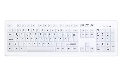 Active Key AK-C8100F-FU1-W/GE Kabellose Hygiene PC-Tastatur, USB, 2.4GHz Funk Weiß von Active Key