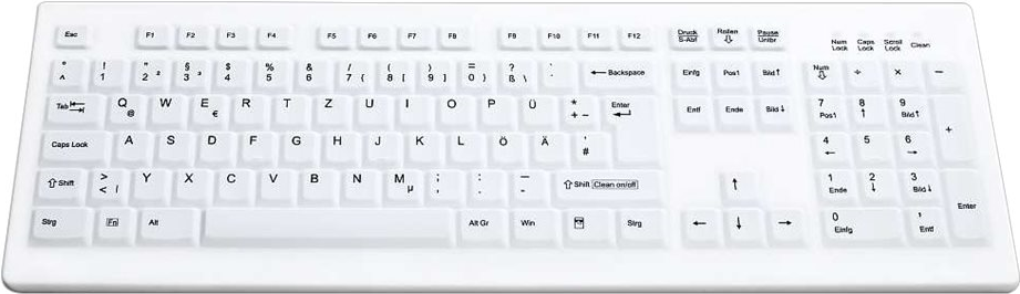 Active Key AK-C8100F - Tastatur - kabellos - 2,4 GHz - Deutsch - weiß (AK-C8100F-FUS-W/GE) von Active Key
