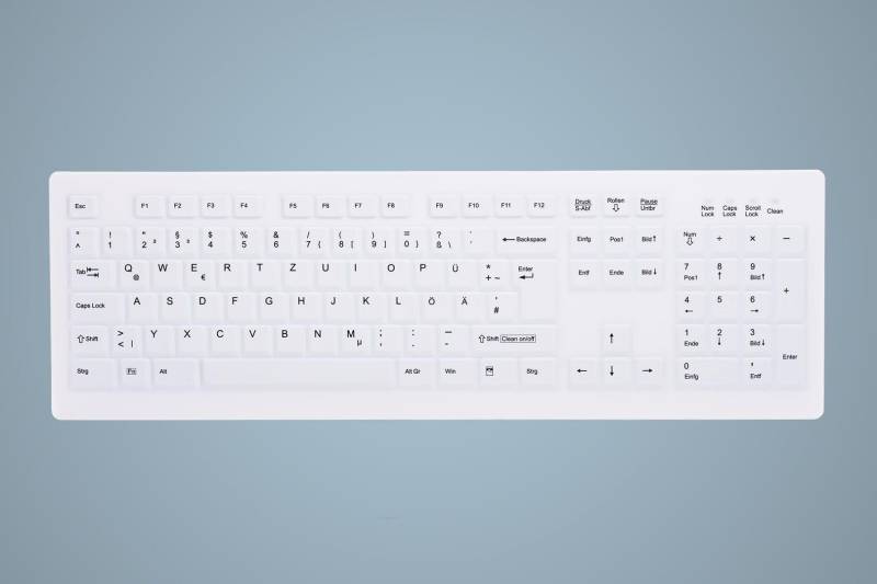 Active Key AK-C8100FA-UVS-W/GE Tastatur USB QWERTY UK Englisch Weiß (AK-C8100FA-UVS-W/GE) von Active Key