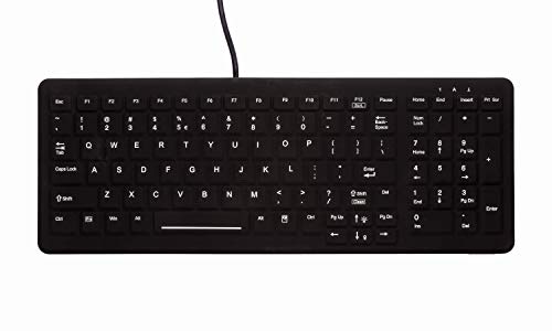 Active Key AK-CB7000F-U1-B/GE Beleuchtete Hygiene Tastatur, USB Schwarz von Active Key