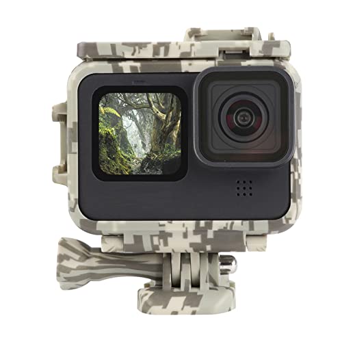 Camouflage-Schutzrahmen Gehäuse für GoPro Hero 9 10, schwarz, Abdeckung Mount Cage Border Protector Ersatzschale kompatibel mit Go-pro Hero9 Hero10 Halterung von Actpe