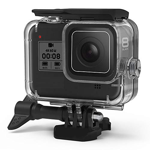 Wasserdichtes Schutzgehäuse für GoPro Hero 8, schwarz, 60 m, Schutz für GoPro Hero 8 Sportkamera, IP68 von Actpe