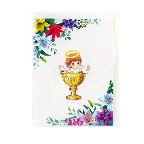 Acunny Papier Skulptur Segenskarte | Goldener Kelch Taufkarte,Praktische Babydeko Für Taufe &, Bunte Zimmerdekoration Als Partyzubehör Acunny Papier Skulptur Segenskarte | Goldener Kelch Taufkarte,Praktische Babydeko Für Taufe &, Bunte Zimmerdekoration Als Partyzubehör von Acunny