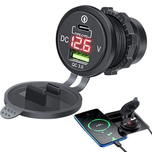 Acunny Telefonladegerät für Auto, schnelles Ladegerät -Autoadapter,Schnellladetyp C -Auto -Ladegerät | Double Port Compact PD QC Multifunktionaler Stromadapter für Reisefahrzeugwagen -LKW -Roadtrip Acunny Telefonladegerät für Auto, schnelles Ladegerät -Autoadapter,Schnellladetyp C -Auto -Ladegerät | Double Port Compact PD QC Multifunktionaler Stromadapter für Reisefahrzeugwagen -LKW -Roadtrip von Acunny