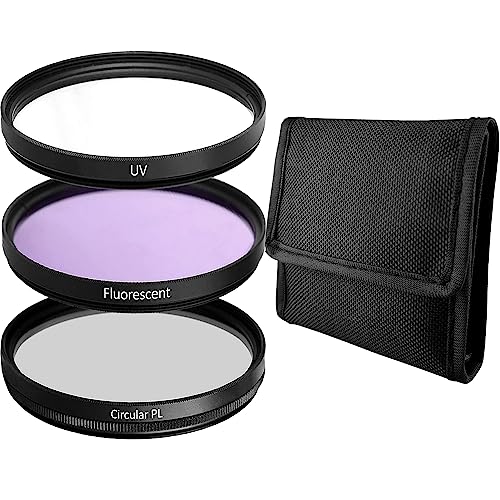 49 mm Objektivfilter-Set Bundle Pro, inklusive 49 mm CPL-Filter, 49 mm UV-Filter, 49 mm FL-D (UV, Polarisationsfilter, Fluoreszenzfilter 49 mm), universell für Kameraobjektiv mit 49 mm Filter + von Acuvar