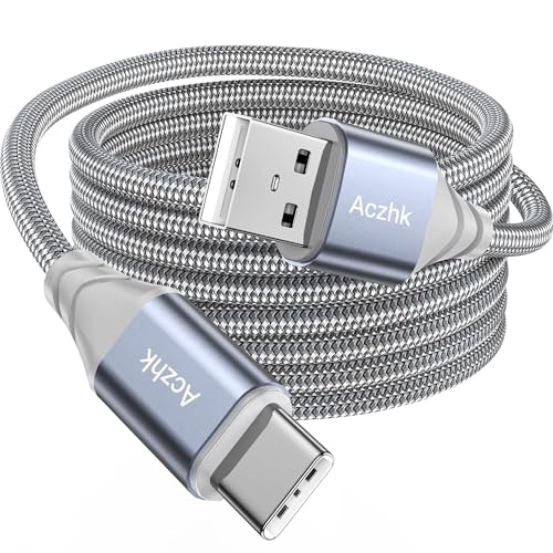 USB C Kabel 3m ladekabel USB C Nylon Schnellladung und Synchronisierungskabel USB C für Samsung S10/S9/S8te 10te 9, Huawei P30/P20/Mate 20, Sony Xperia von Aczhk
