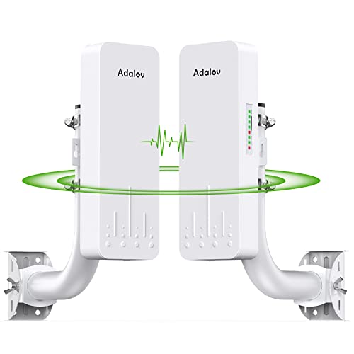 Adalov CPE660 WiFi Bridge mit 2 Halterungen, 3KM 5.8G Point-to-Point WLAN Bridge Outdoor CPE, Wireless Bridge für PtP/PtMP mit 14dBi Antenne, PoE Adapter, 2 RJ45 Ethernet Ports, 2 Pack WLAN Richtfunk Adalov CPE660 WiFi Bridge mit 2 Halterungen, 3KM 5.8G Point-to-Point WLAN Bridge Outdoor CPE, Wireless Bridge für PtP/PtMP mit 14dBi Antenne, PoE Adapter, 2 RJ45 Ethernet Ports, 2 Pack WLAN Richtfunk von AdaLov