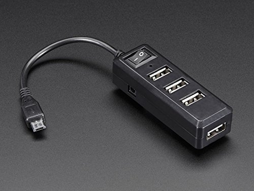 Adafruit USB Mini Hub with Power Switch - OTG Micro-USB [ADA2991] von Adafruit
