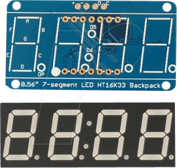 DEBO 4NUM DIS2 - Entwicklerboards - 4-stellige 7-Segmentanzeige DEBO 4NUM DIS2 - Entwicklerboards - 4-stellige 7-Segmentanzeige von Adafruit