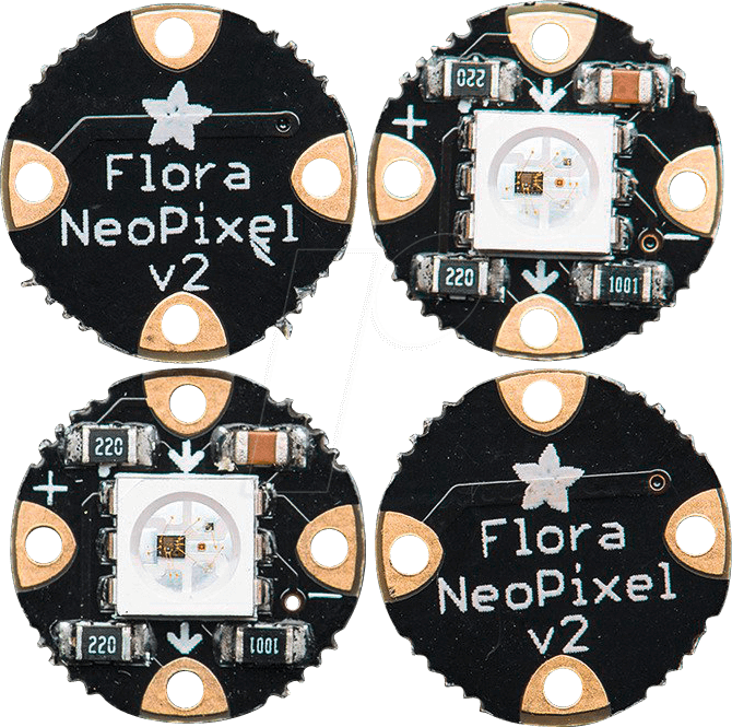 DEBO NP F RGB - Entwicklerboards - Flora RGB Smart NeoPixel, 4er-Pack, WS2811 DEBO NP F RGB - Entwicklerboards - Flora RGB Smart NeoPixel, 4er-Pack, WS2811 von Adafruit
