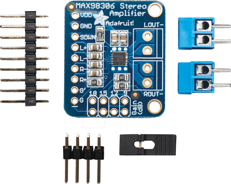 DEBO SOUND AMP2 - Entwicklerboards - Audioverstärker, Stereo, 3,7 W, Klasse D, MAX von Adafruit