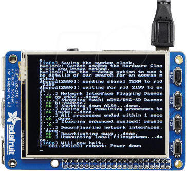 RASP PI 2.8TD R - Raspberry Pi Shield - Display LCD-Touch, 2,8'', 320x240 Pixel, ST von Adafruit