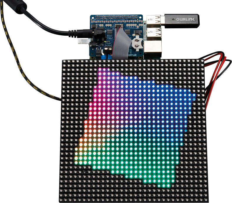 RPI RGB MATRIX - Raspberry Pi - RGB Matrix HAT+ RTC KIT RPI RGB MATRIX - Raspberry Pi - RGB Matrix HAT+ RTC KIT von Adafruit