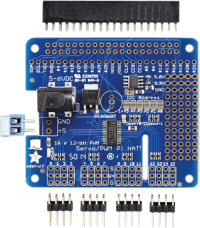 RPI SERVO HAT - Raspberry Pi - Servo-HAT, 16 Kanal PWM, PCA9685 RPI SERVO HAT - Raspberry Pi - Servo-HAT, 16 Kanal PWM, PCA9685 von Adafruit