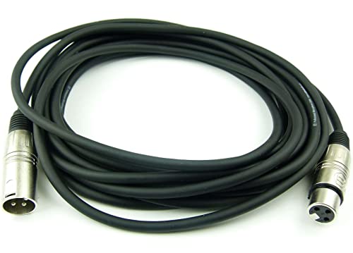Adam Hall Cables 1 Stück K3MMF0600 Mikrofonkabel XLR female auf XLR male DMX Audio Kabel 3 pol polig (6,0 m, Schwarz, 1) von Adam Hall Cables