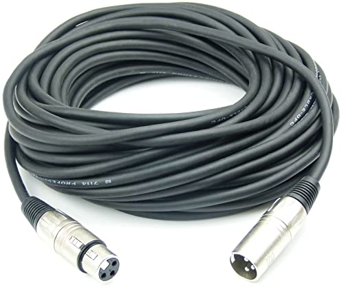 Adam Hall Cables 1 Stück K3MMF1500 Mikrofonkabel XLR female auf XLR male DMX Audio Kabel 3 pol polig (15 m, Schwarz, 1) von Adam Hall Cables