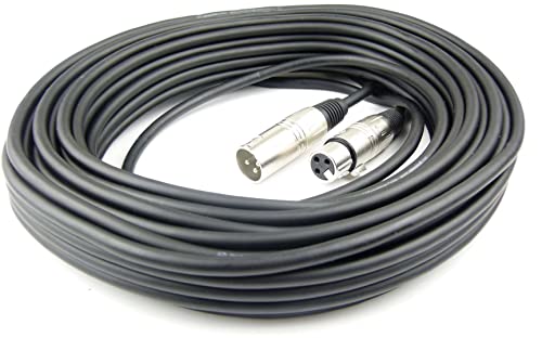 Adam Hall Cables 1 Stück K3MMF2000 Mikrofonkabel XLR female auf XLR male DMX Audio Kabel 3 pol polig (20 m, Schwarz, 1) von Adam Hall Cables