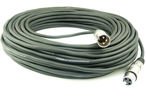 Adam Hall Cables 1 Stück K3MMF3000 Mikrofonkabel XLR female auf XLR male DMX Audio Kabel 3 pol polig (30 m, Schwarz, 1) von Adam Hall Cables