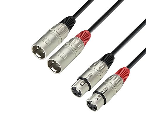 Adam Hall Cables 3 Star TMF 0600 Twin-Kabel | Adam Hall® 2 XLR-Buchse x 2 XLR-Stecker | 6 m von Adam Hall Cables
