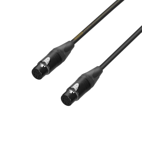 Adam Hall Cables 5 STAR DHH 0020 - Adapterkabe, XLR 5-Pol Female x XLR 5-Pol Female, schwarz, 0,2 m von Adam Hall Cables