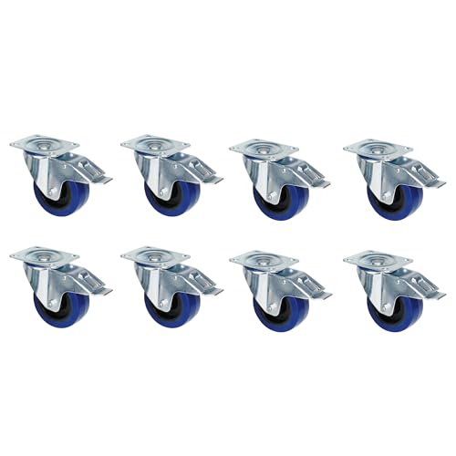 Adam Hall Hardware 372191 M8 AH - Lenkrolle 100 mm mit blauem Rad und Feststeller von Adam Hall Hardware