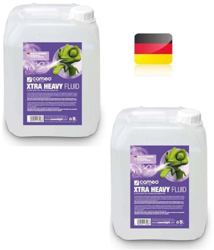 2 x Cameo CLFXHEAVY5L 10 Liter XTRA HEAVY Nebelfluid extrem hohe Dichte & Standzeit DJ Smoke Fluid für Nebelmaschine von Adam Hall