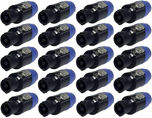 20 x Adam Hall 7871 - PA Lautsprecher Stecker 4 polig schraubbar, Speaker-Stecker Kabelstecker von Adam Hall