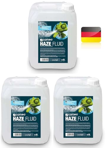 3 x Cameo CLFHAZE5L 15 Liter HAZE FLUID Fazer Dunst feine Nebeldichte und lange Standzeit, Spezialfluid für Hazer, ölfrei 3 x Cameo CLFHAZE5L 15 Liter HAZE FLUID Fazer Dunst feine Nebeldichte und lange Standzeit, Spezialfluid für Hazer, ölfrei von Adam Hall