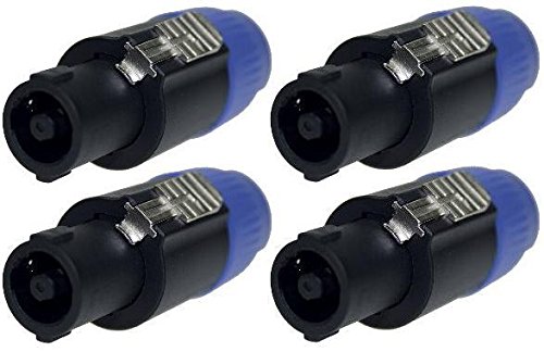 4x Adam Hall 7871 - PA Lautsprecher Stecker 4 polig schraubbar, Speaker-Stecker Kabelstecker von Adam Hall