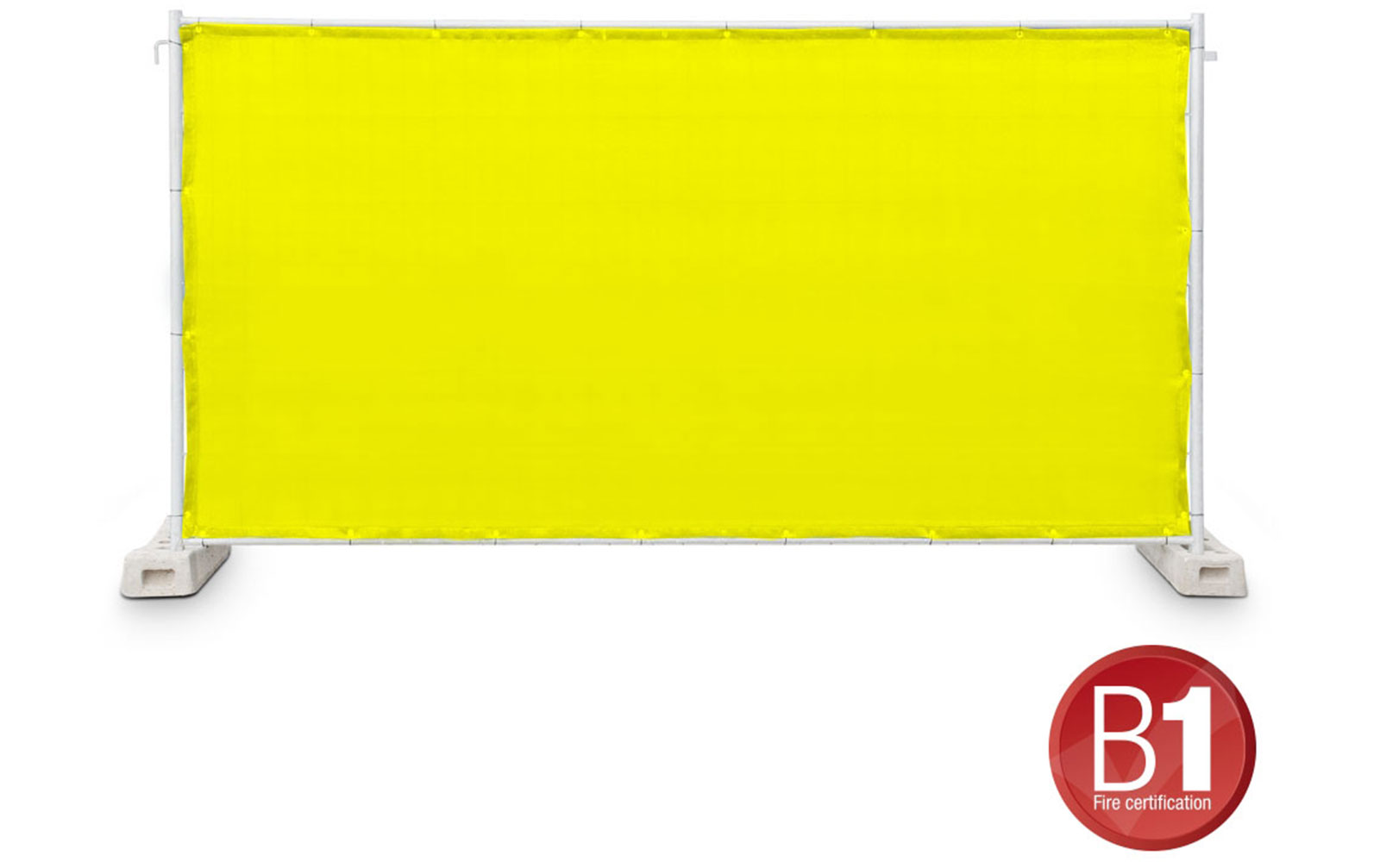 Adam Hall 0159 X BAU 9 Bauzaunblende Gaze Typ 800 1,76x3,41m geöst, gelb von Adam Hall