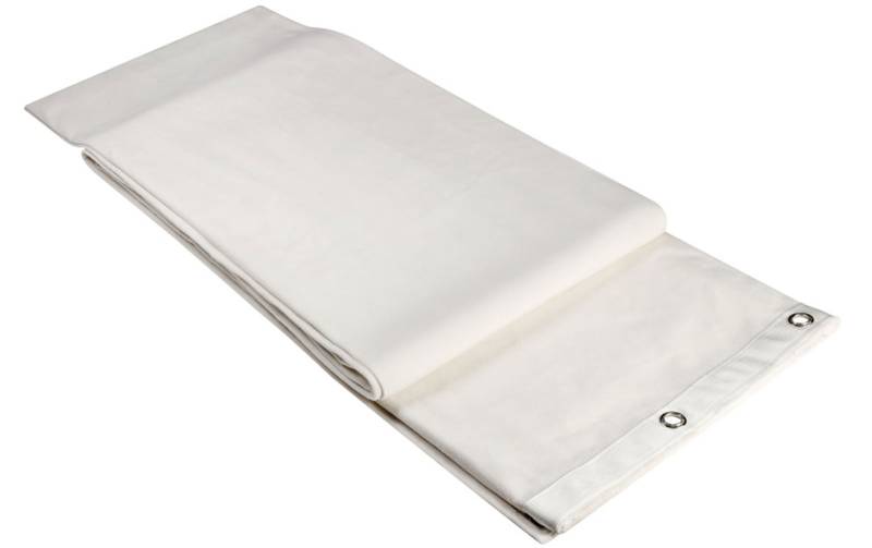 Adam Hall 0160 X 43 WH Akustikmolton B1 mit brünierten Ösen, gesäumt, 4 x 3 m, creme von Adam Hall
