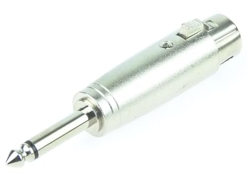 Adam Hall 1 x Connectors K4A XF3 JM2 Ganzmetall Adapter Verbinder Konverter - XLR 3 pol Female Kupplung auf 6,3 mm Klinke TS Mono Male Stecker 1/4" Zoll Adam Hall 1 x Connectors K4A XF3 JM2 Ganzmetall Adapter Verbinder Konverter - XLR 3 pol Female Kupplung auf 6,3 mm Klinke TS Mono Male Stecker 1/4" Zoll von Adam Hall