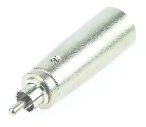 Adam Hall 1 x Connectors K4A RM2 XM3 Ganzmetall Adapter Verbinder Konverter - XLR 3 pol Male Stecker auf Cinch RCA Male Stecker Adam Hall 1 x Connectors K4A RM2 XM3 Ganzmetall Adapter Verbinder Konverter - XLR 3 pol Male Stecker auf Cinch RCA Male Stecker von Adam Hall