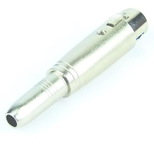 Adam Hall 1 x Connectors K4A XF3 JF2 Ganzmetall Adapter Verbinder Konverter - XLR 3 pol Female Kupplung auf 6,3 mm Klinke TS Mono Female Kupplung Buchse 1/4" Zoll von Adam Hall
