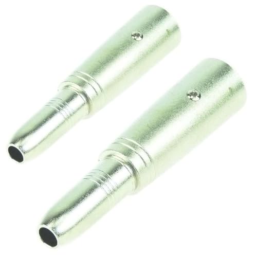 Adam Hall 2 x Connectors K4A JF2 XM3 Ganzmetall Adapter Verbinder Konverter - XLR 3 pol Male Stecker auf 6,3 mm Klinke TS Mono Female Kupplung Buchse 1/4" Zoll von Adam Hall